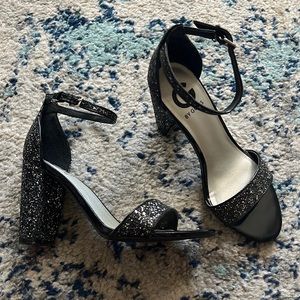 Black Glitter G by Guess Heels